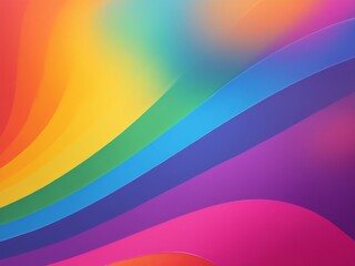 Vibrant abstract rainbow with smooth color gradients in red, yellow, green, blue, and purple, forming dynamic curved shapes