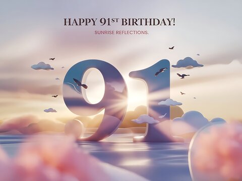 Stylish Silver Theme for a 91st Birthday Celebration