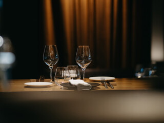 table set for a dinner
