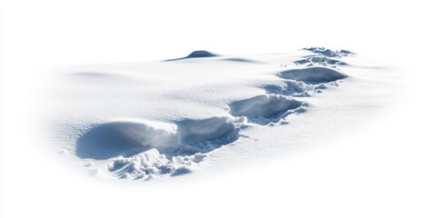 Fresh snow covering the landscape, Snow background and podium