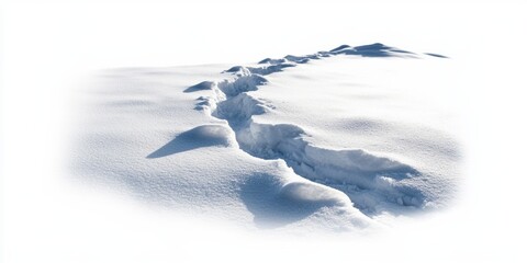 Fresh snow covering the landscape, Snow background and podium