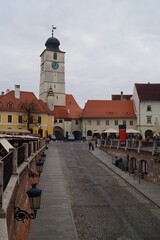 Obraz premium The council tower in Sibiu, Transylvania, Romania