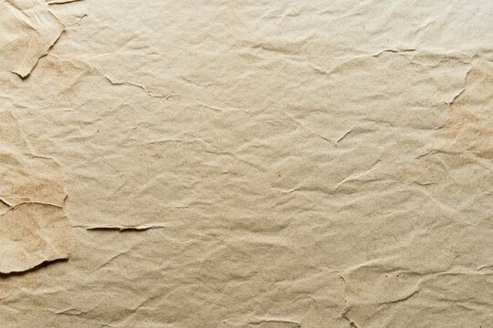A close-up of crumpled white paper with a rough, wrinkled texture and creases. Beautiful simple AI generated image