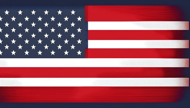  United States of America flag, a flat vector representation of the iconic Stars and Stripes_1(1792)