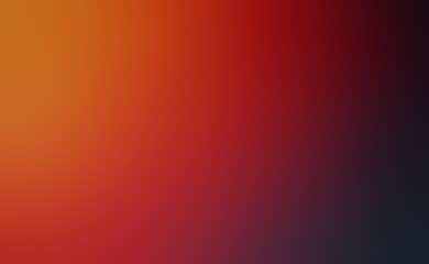 Black red yellow gradient defocused empty plain background. Retro style.