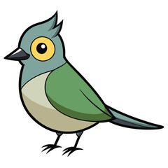 A beautiful vireo bird vector artwork illustration