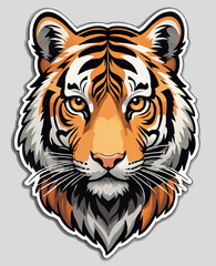 tiger head vector sticker