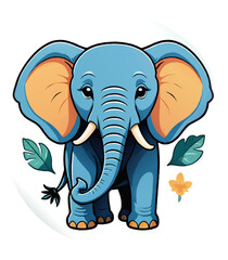 cartoon elephant vector