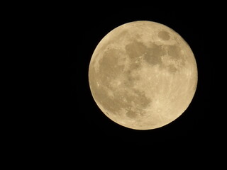 full moon over black