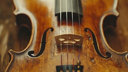 Fototapeta premium Closeup of a vintage violin.