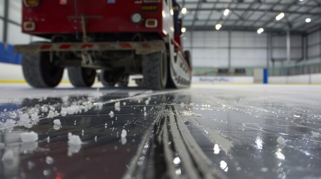 The buzzing of a Zamboni machine effortlessly resurfacing the ice for the next session.