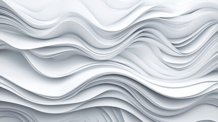Fototapeta premium Abstract white flowing waves for a modern and minimalist background.