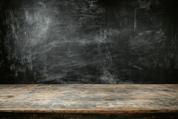 Chalkboard blackboard - black and square. Beautiful simple AI generated image