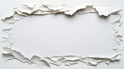 Obraz premium White paper ripped to create a frame for copy space.