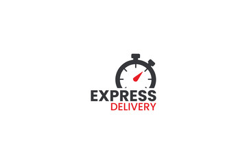 Quick delivery services shown through a stopwatch design