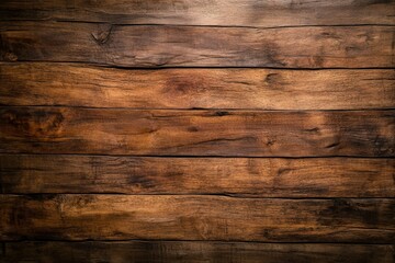 Obraz premium A close-up of a weathered wooden plank wall, with the grain and knots of the wood providing a rich, textured backdrop. Beautiful simple AI generated image