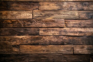 A close-up of a weathered wooden plank wall, with the grain and knots of the wood providing a rich, textured backdrop. Beautiful simple AI generated image