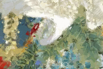 
garden, rose, smear, saturated, dye, romantic, vibrant, paintings, impressionism, artistic, paint,...