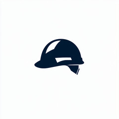 Fototapeta premium vector logo or icon of hard hat, construction services, isolated on white background