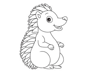 Hedgehog Coloring Page for kids 016