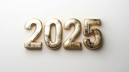 A gold lettered "2025" appears on a white background