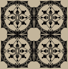 decorative geometric vintage illustration pattern
