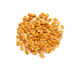 Spicy peanuts isolated, heeng jeera pea nuts mixture, Indian namkeen, roasted salty nut snack