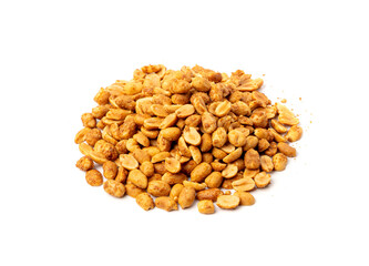 Spicy peanuts isolated, heeng jeera pea nuts mixture, Indian namkeen, roasted salty nut snack