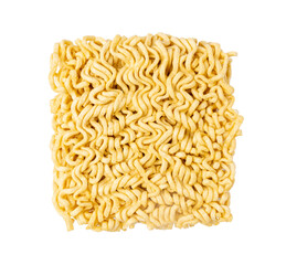 Raw Instant Noodles Isolated, Dry Ramen Noodle, Uncooked Korea Vermicelli, Fast Chinese Pasta