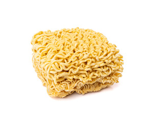 Raw Instant Noodles Isolated, Dry Ramen Noodle, Uncooked Korea Vermicelli, Fast Chinese Pasta
