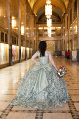 quinceanera in Detroit, mis quince, quinceanera, quinceanera green dress, mis quince anos, quinceanera © Vanessa