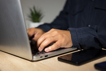 customer who uses the laptop and telephone to give a satisfaction rating, business reputation rating, quality of service.