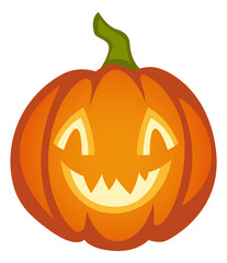 A pumpkin with a smiley face drawn on it