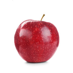 One fresh ripe red apple isolated on white