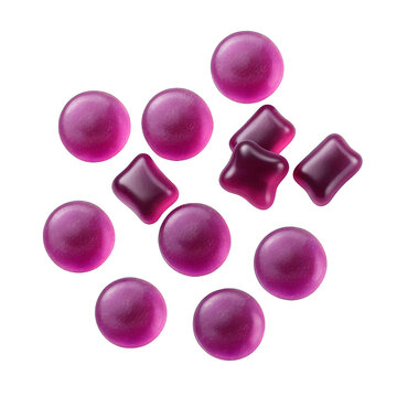Purple Sugar Coated Gummy Candies
