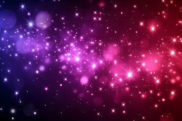 Naklejka premium Colors blend beautifully as light dances across a star-filled cosmos at night