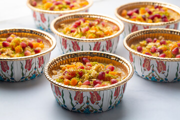 Traditional delicious Turkish dessert; Ashura (Asure)