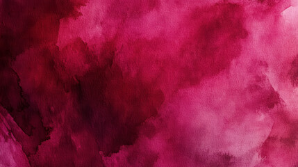 Vibrant deep red watercolor background with rich textures and gradients created on fine art paper
