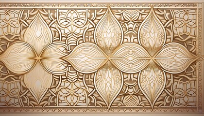  This design features a beige Oriental pattern with repeated geometric arabesque motif and t_1(1752)