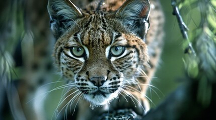 Obraz premium big bobcat in wild nature