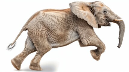 Obraz premium African elephant on white background