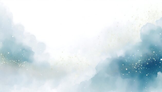  Simple, minimalist design features an abstract white background with watercolor clouds and _1(1643)