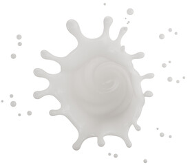 milk splash isolated on a white background. 3d render