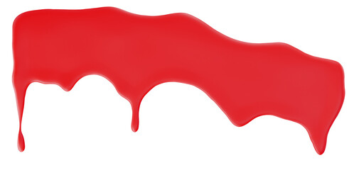 red paint splash isolated on white background. 3d render