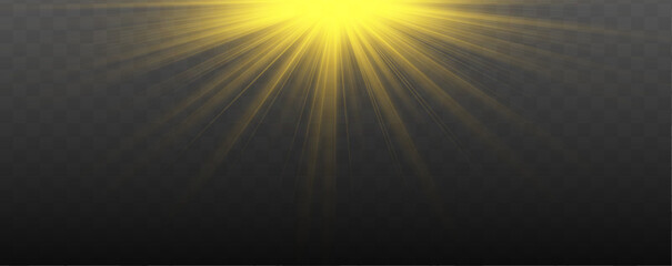  Glow light star, yellow sun rays, gold glare bokeh.	Sparkle sun rays. Sunbeams special lens flare. Golden star. Vector