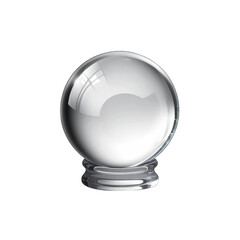 Glass Crystal Ball Isolated