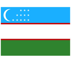 Illustration vector graphic of the Uzbekistan flag