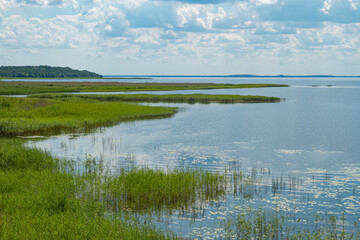 Fototapeta premium Widok na Jezioro Śniardwy, Największe Jezioro w Polsce | Scenic View of Śniardwy Lake, Poland's Largest Lake