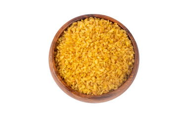 Bulgur wheat background. Bulgur wheat texture. Top view