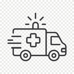 Ambulance linear illustration